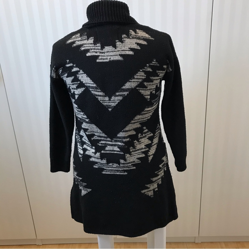 Obey black grey buttons leather detail cardigan Size XS
